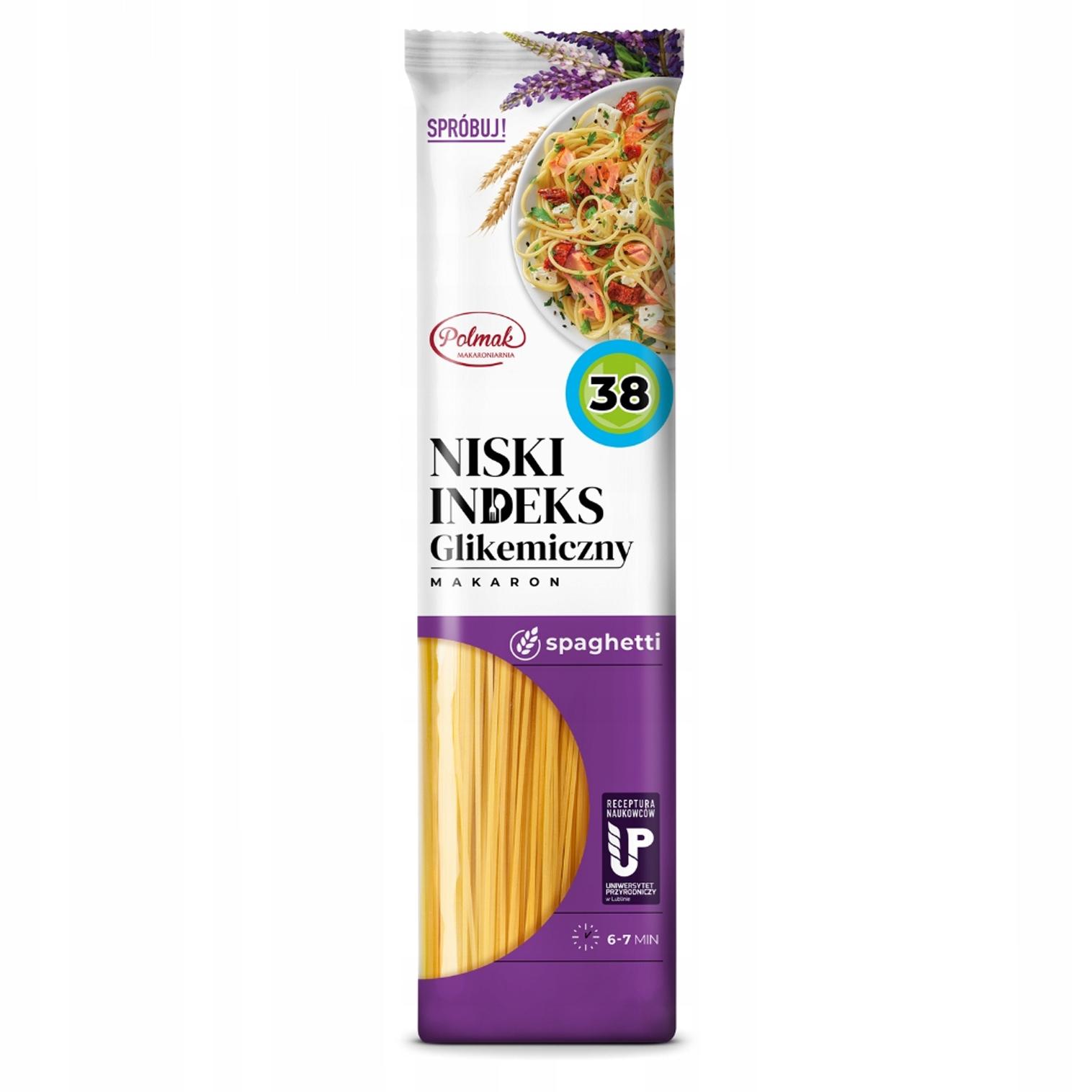 Makaron spaghetti Niski IG 38 POLMAK 250g