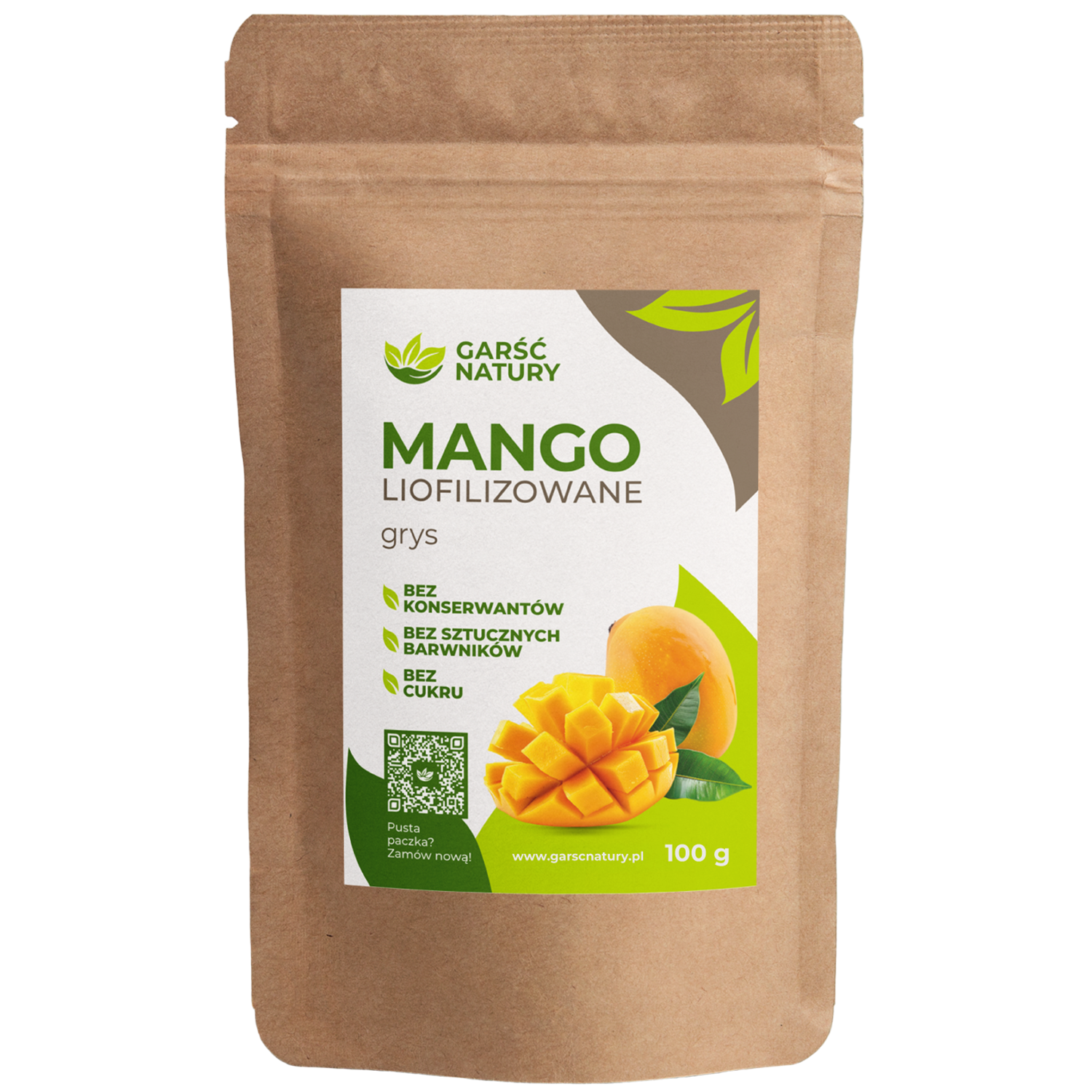 Mango liofilizowane grys 100g bez cukru