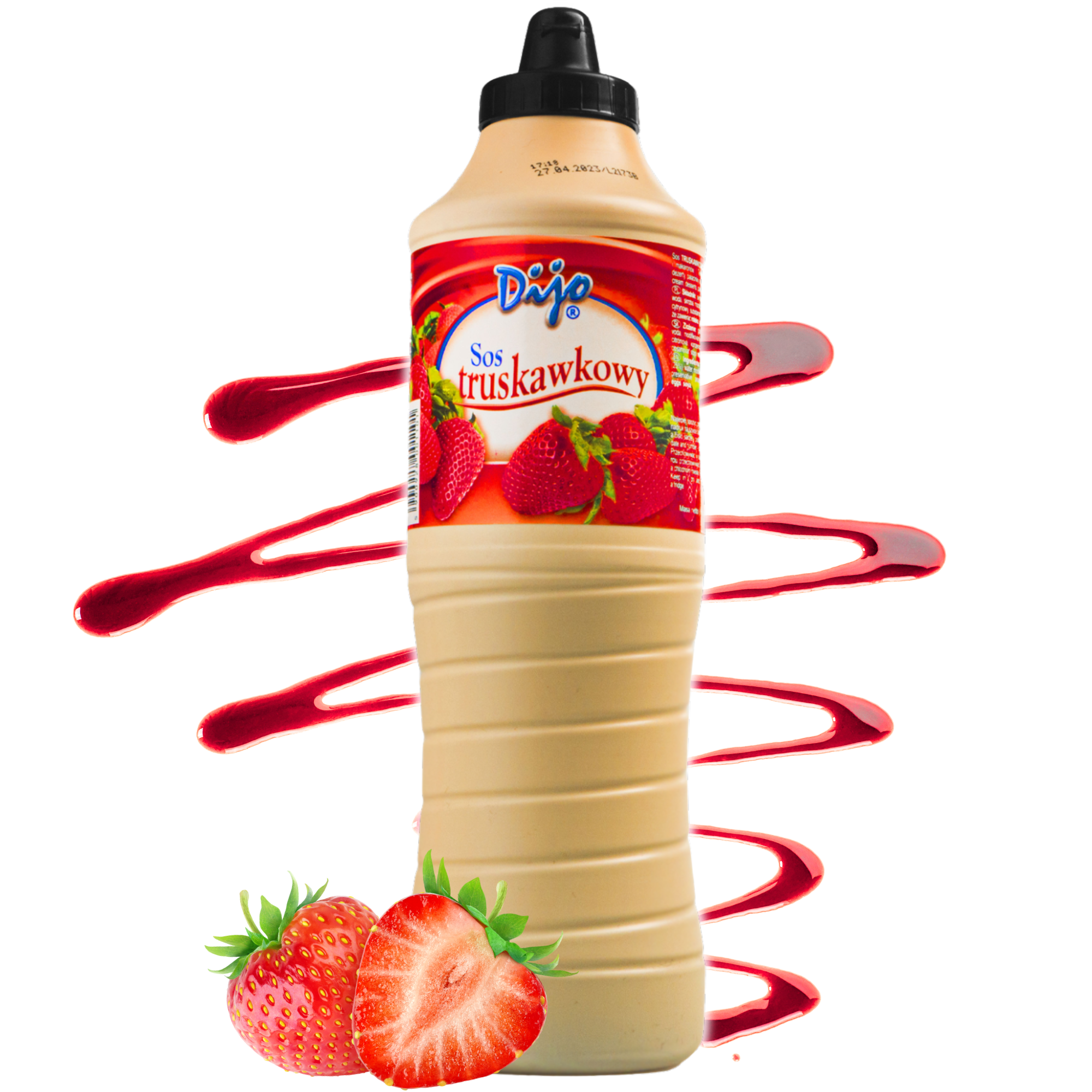Sos polewa do lodów Truskawkowy 1000 ml Dijo 1l
