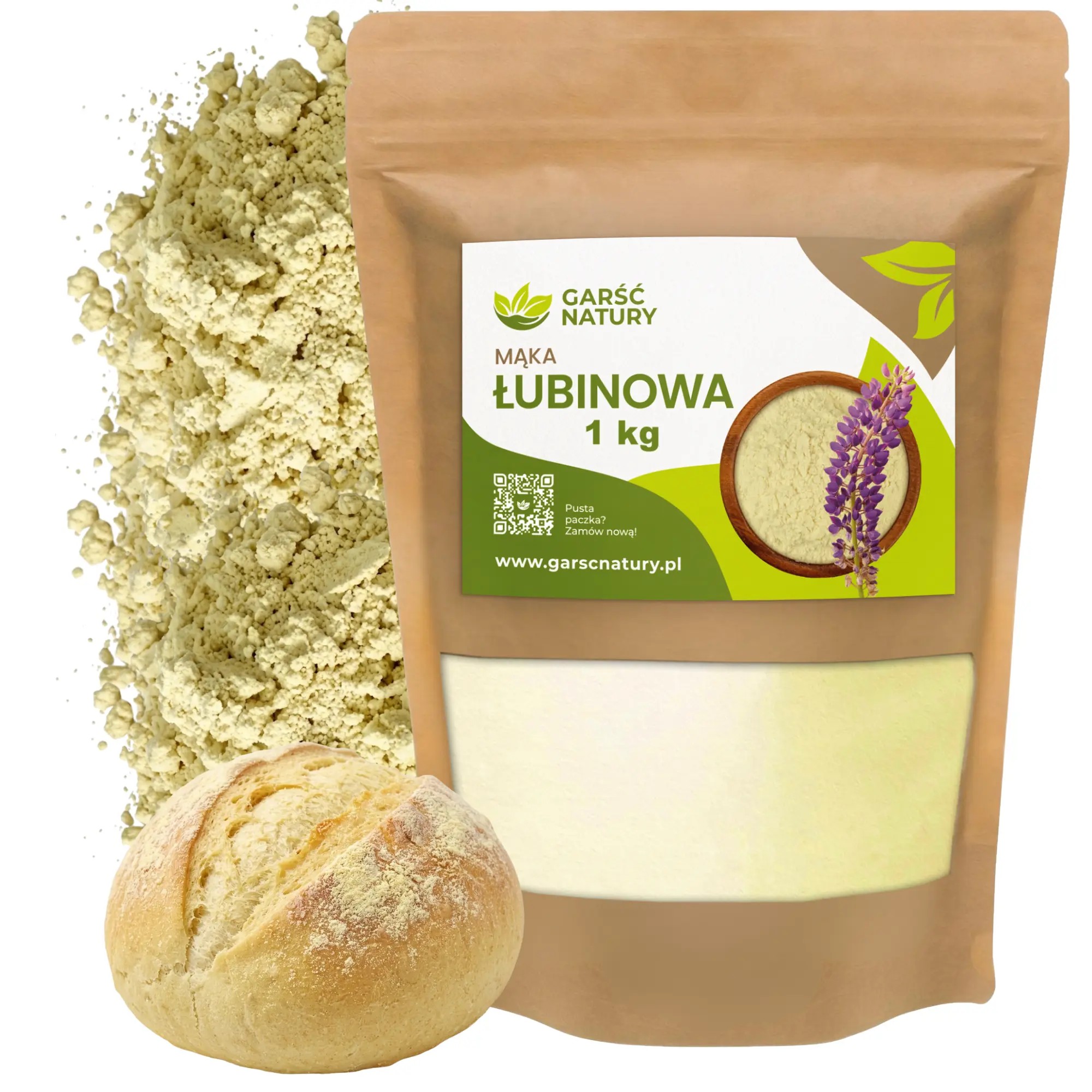 Mąka łubinowa keto niskowęglowodanowa Garść Natury 1kg